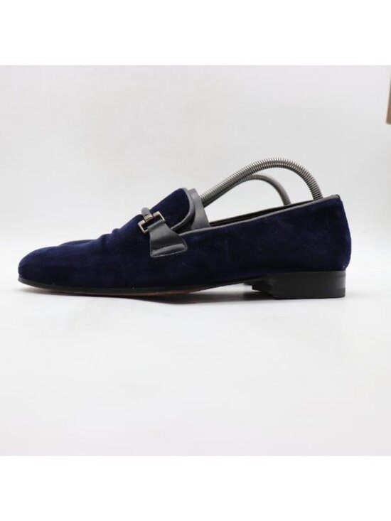 Mezlan Blue Velvet Horse Bit Loafers Men\'s US Size 8 M Slip on Dress Shoes main image 10